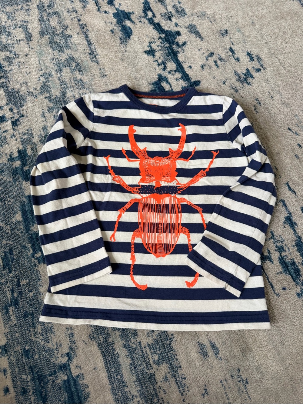 Mini Boden Striped Beetle Graphic Shirt 4-5 Years